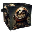 thumbnail image 1 of Cat Retro Foldable Storage Box with Handle, 10.8"x10.5"x10.6", Large Capacity - Storage Bin and Containers, 1 of 6