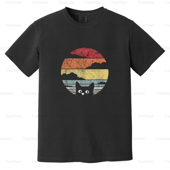 Cat, Retro, Funny, Vintage, Feline, Pet Owner, Kitten Lover, Kids Comfort Color T-Shirt Unisex, up to 4XL
