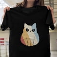 thumbnail image 1 of Cat Retro Style Vintage Funny Feline Animal Graphic Design Print Unisex T-Shirt Y1219, Up to Size 5XL, 1 of 2