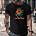 thumbnail image 1 of Cat Ride Or Roar Feline Humor Animal Lover Graphic Design Unisex T-Shirt, up to size 5XL, 1 of 2
