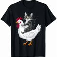 Cat Riding Food Cat Riding Chicken Animal Graphic Farm Gift T-Shirt - Walmart.com