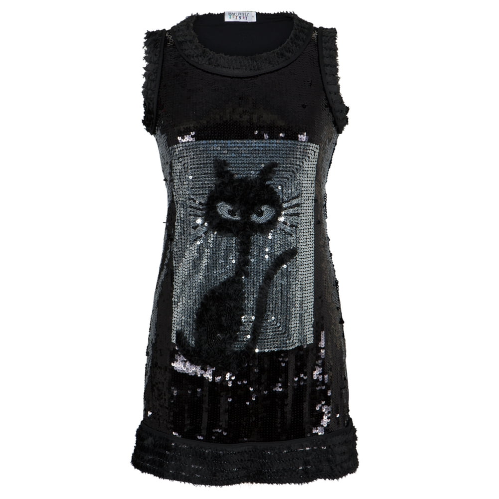 black dress ripped Women's Asymmetric Spliced Ripped Stripe Dresses – Punk Design main image 0
