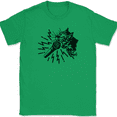 thumbnail image 1 of Cat Rock Screamo T-Shirt Funny Kitten Feline Band Hiss Music Tee - Green, 4XL, 1 of 1
