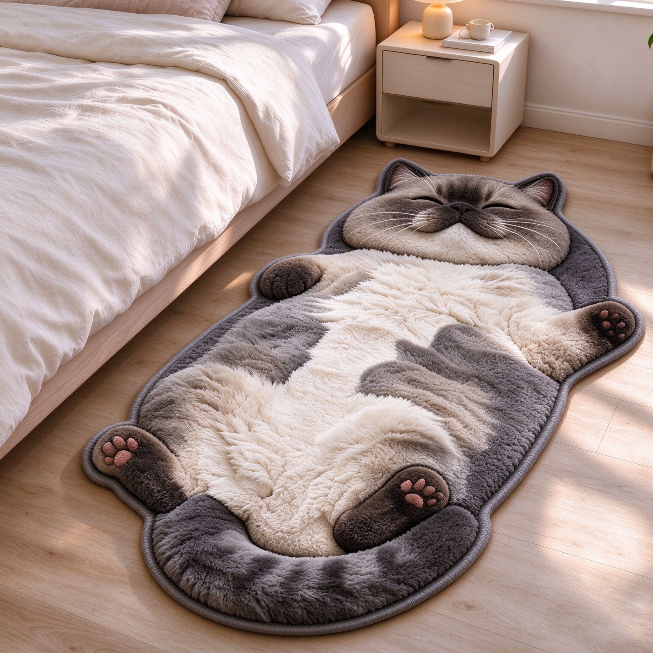 Cat Rug, 3D Soft Plush & Non-Slip, Plush Door Mat for Entryway ...