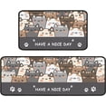 thumbnail image 1 of Cat Rugs and Mats Kitchen Floor Mats for in Front of Sink, Anti Fatigue Floor Mat for Kitchen, Padded Kitchen Mats for Standing and Kitchen Matt for Standing for Kitchen Decor 17"X30"+17"X47", 1 of 6