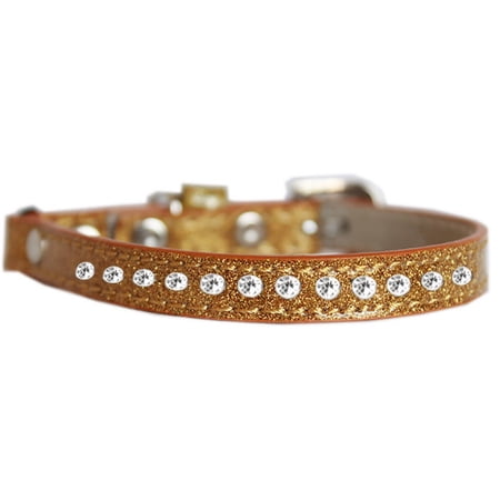 Cat Safety Ice Cream Collar, "One Row Clear Crystal"