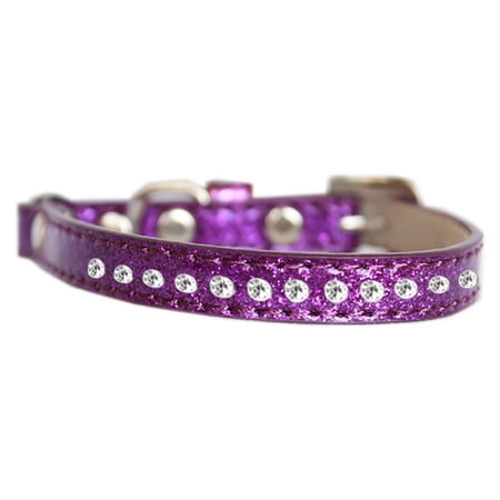 Cat Safety Ice Cream Collar, "One Row Clear Crystal"