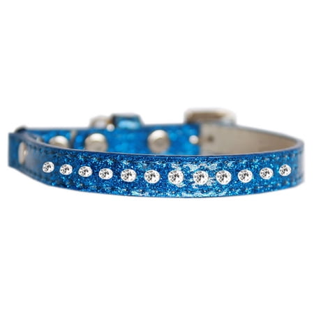 Cat Safety Ice Cream Collar, "One Row Clear Crystal"