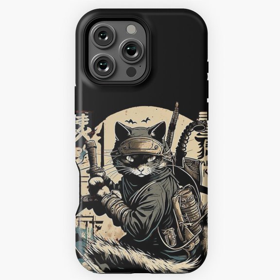 Cat Samurai Phone Case for iPhone 16 15 14 13 12 11 Pro Max M5909554