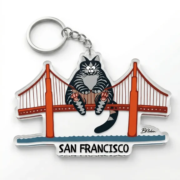 Cat San Francisco Project Hail Mary Acrylic Keychain, Book Lover Gift, Rocky Grace Fist Bump, Cute Charm Bag