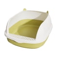 thumbnail image 1 of Cat Sandbox Pan Durable Anti Splashing with Sifting Litter Pedal Semi Green S, 1 of 8