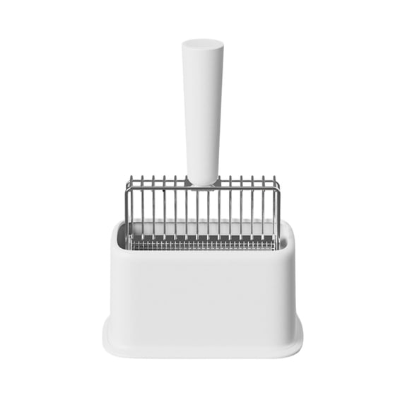 Cat Scooper for Litter Box with Holder,Kitty Litter Scoop Metal Fast Sifting Kitten Poop Shovel Stainless Steel Heavy Duty Cat Pan Scooper