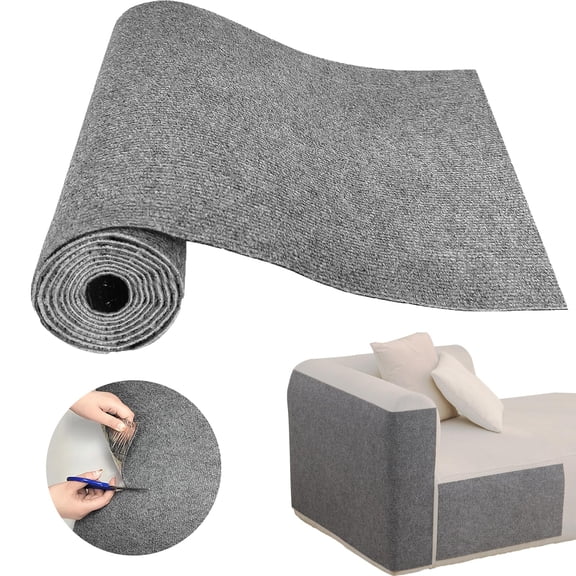 Cat Scratch Couch Furniture Protector, Adhesive Cat Scratch Pad Deterrent for Furniture, DIY Climbing Cat Scratcher Couch Protector from Cat Claws Scratching for Indoor (LightGrey,39.3x15.8In)