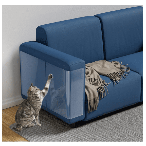 Cat Scratch Furniture, Clear Premium Heavy Duty Flexible Vinyl Protector Dog Cat Claw Guards, Stops Scratching Pets Furniture Protector