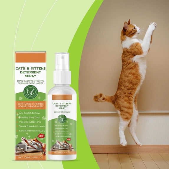 Cat Scratch Furniture Protector, 100Ml Easy-Use Spray, for indoor and Outdoor Use, Shielding Couches, Tables and Home Furnishings from Cat Scratching, Chewing and Unwanted Messy