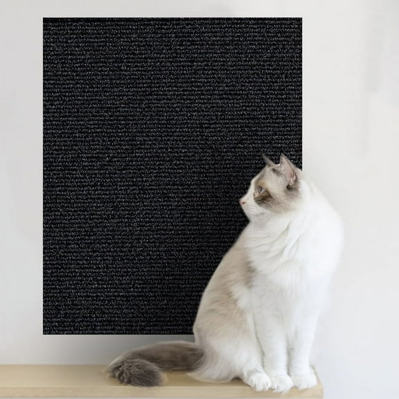 Cat Scratch Furniture Protector, Adhesive Cat Scratch Pad Couch Cat Scratch Protector from Cats Scratching, DIY Climbing Cat Scratcher Couch Protector from Cat Claws for Indoor Cats (Black)