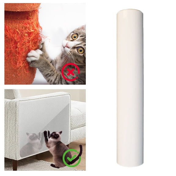 Cat Scratch Furniture Protector, Couch Protectors Tape from Cats Claws Scratching, Single Sided Clear Sticky Sheets Proof Clawing Sofa Corner Protection Cover Anti Scratch for Furniture