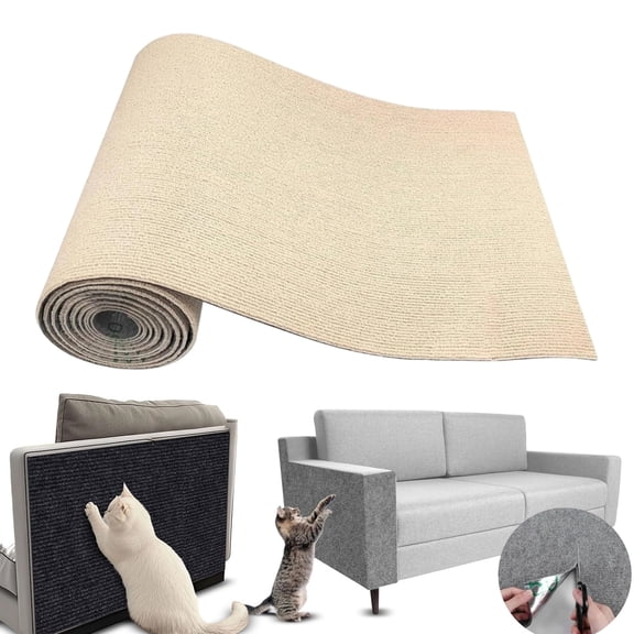 Cat Scratch Furniture Protector, Trimmable Self-Adhesive Carpet, DIY Climb Cat Scratcher Mat for Covering Cat Tower and Couch Protector from Cat Claws