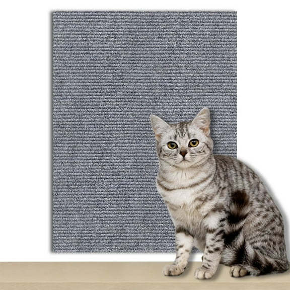 Extra-Large Cat Scratch Mat, Trimmable & Adhesive Cat Scratching Pad, Cat Wall Climbing Scratch Mat Furniture Couch Protection, 78.7"x15.8"