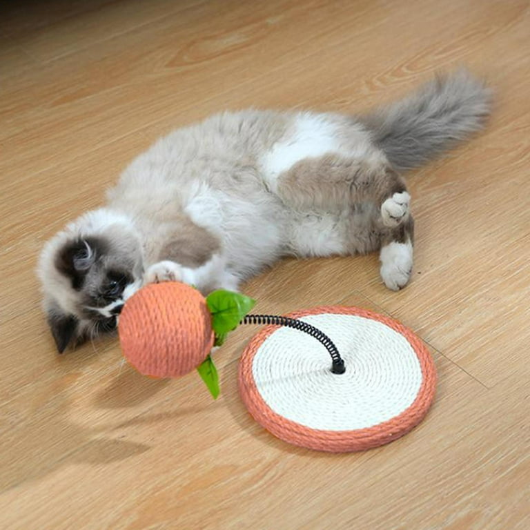 Cat Scratch Pad Playing Exercise Cat Spring Toy Cat Scratcher Toy with Ball Pink Walmart