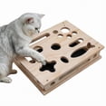 Cat Scratch Puzzle Box, Sandpaper Nail File, Wooden Cat Enrichment Toy ...