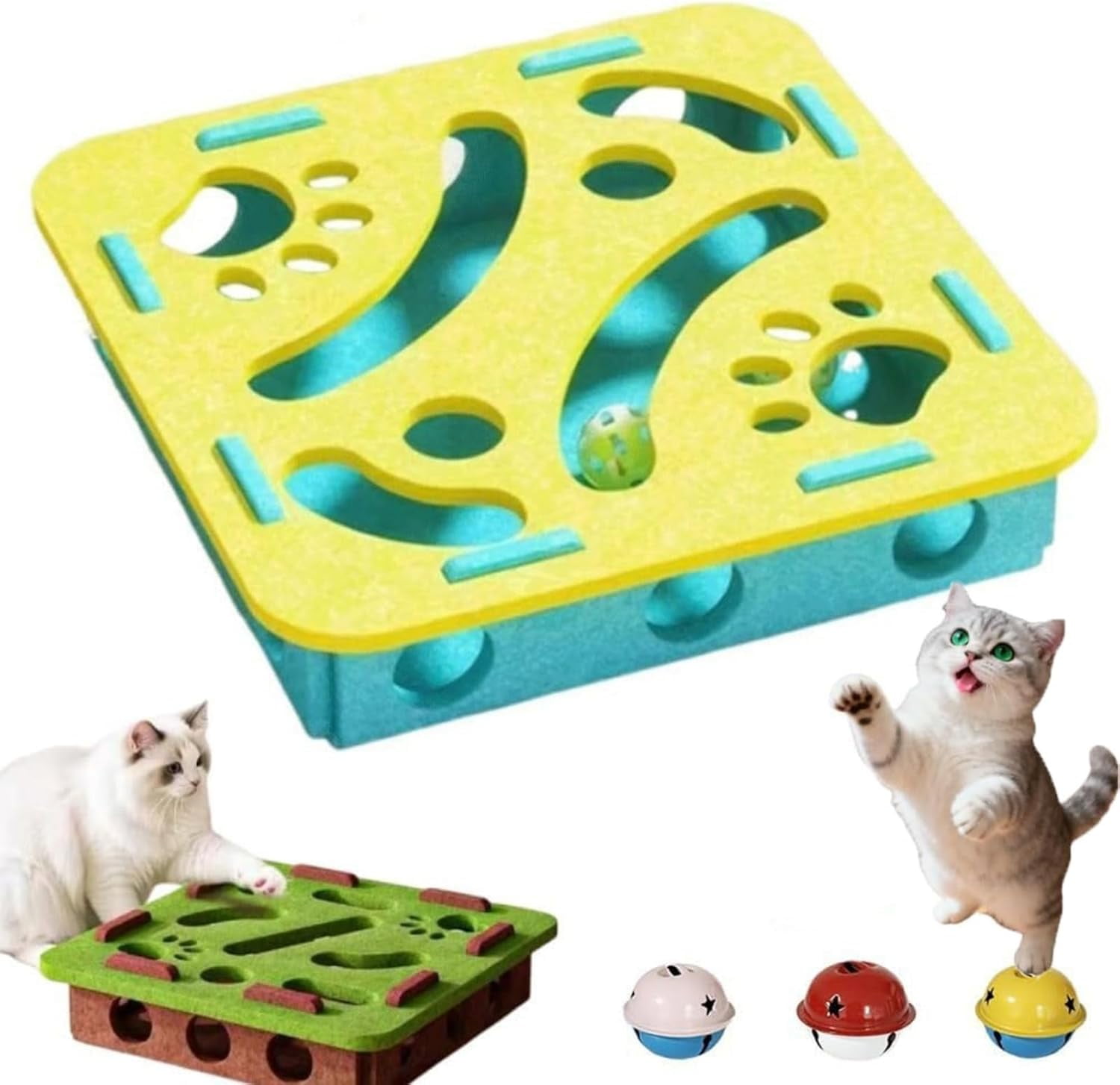 Cat Scratch Puzzle Enrichment Box, Cat Nail File Scratcher