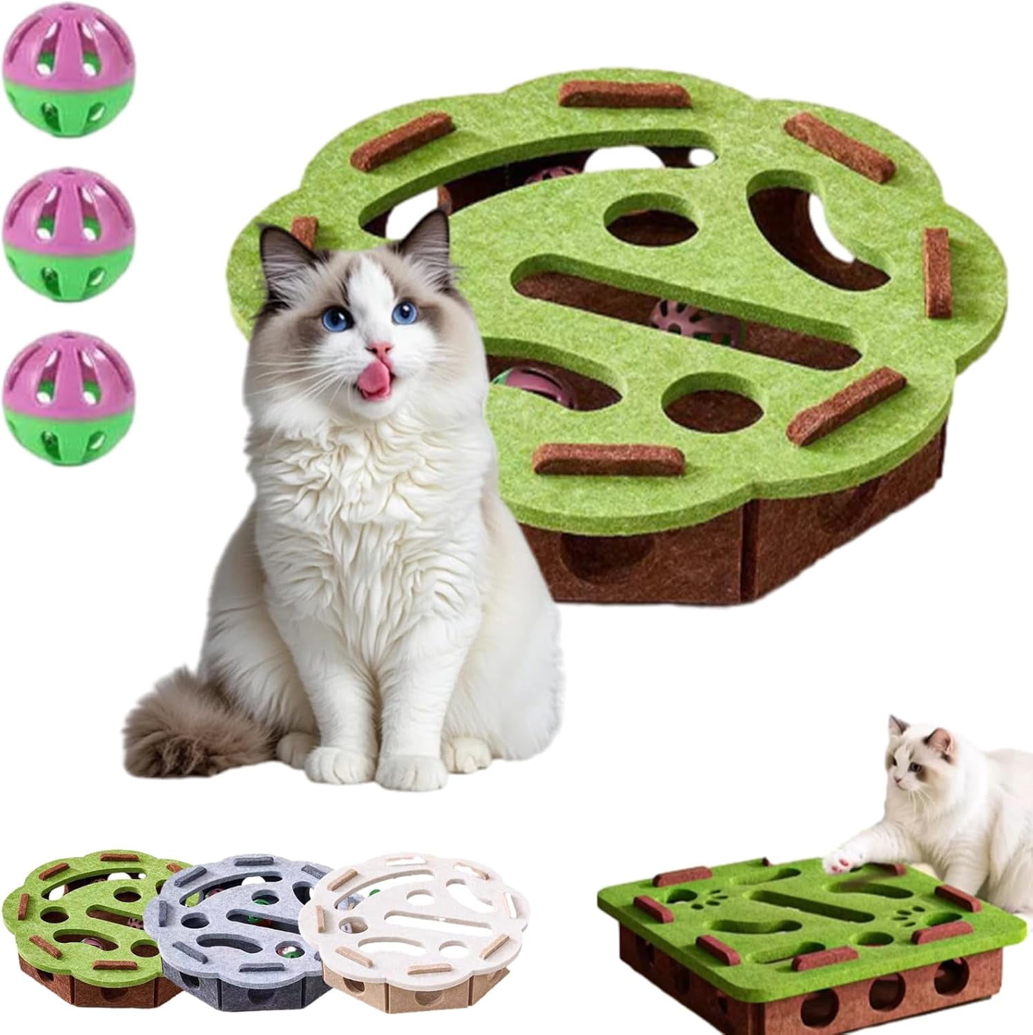 Cat Scratch Puzzle Enrichment Box, Cat Nail File Enrichment Box ... - Cat Toys That Stimulate Scratching