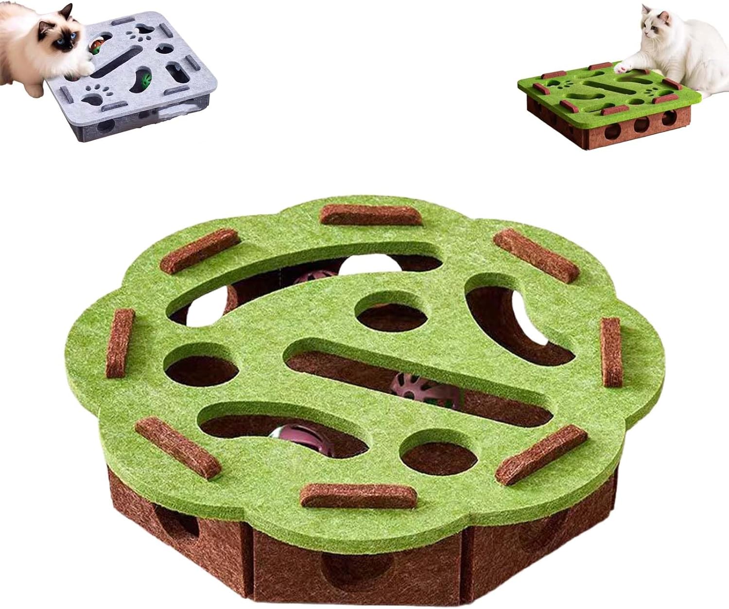 Picture Idea: Cat Scratch Puzzle Enrichment Box Felt Enrichment Toy With Bell
