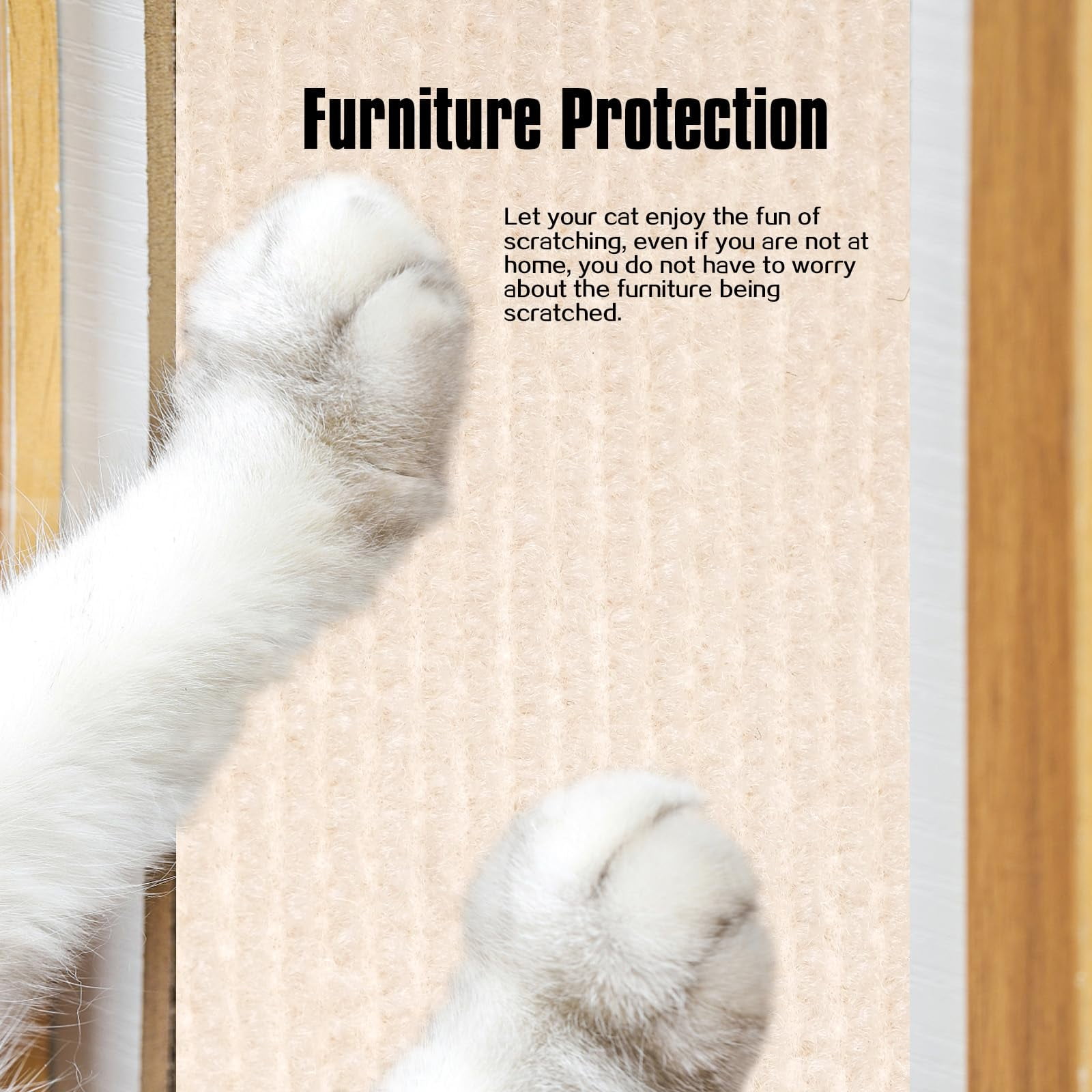 Picture of Cat Scratch Sofa Furniture Protector Mat, DIY Cat Scratch Pad Self ...