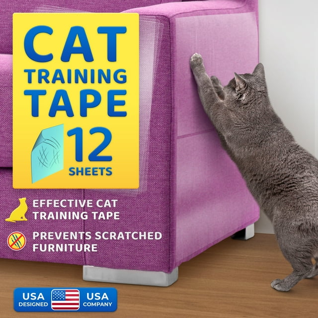Cat Scratch Training Tape Sheets (12 Pcs), Furniture Couch Protector