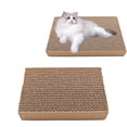 thumbnail image 1 of Cat Scratcher, 4.8*3.54Inch L Shape Cat Scratch Pad Wall Mounted, Cat Scratching Cardboard with Ball Toy for Indoor Cats, Large Size, 1 of 5