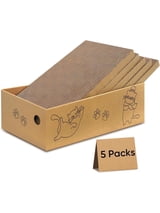 Cat Scratcher, 5 Packs in 1 Cardboard Box Cat Scratching Pad for Indoor Cats and Kitten, Cat Scratch Pad to Protect Furniture, Large Size