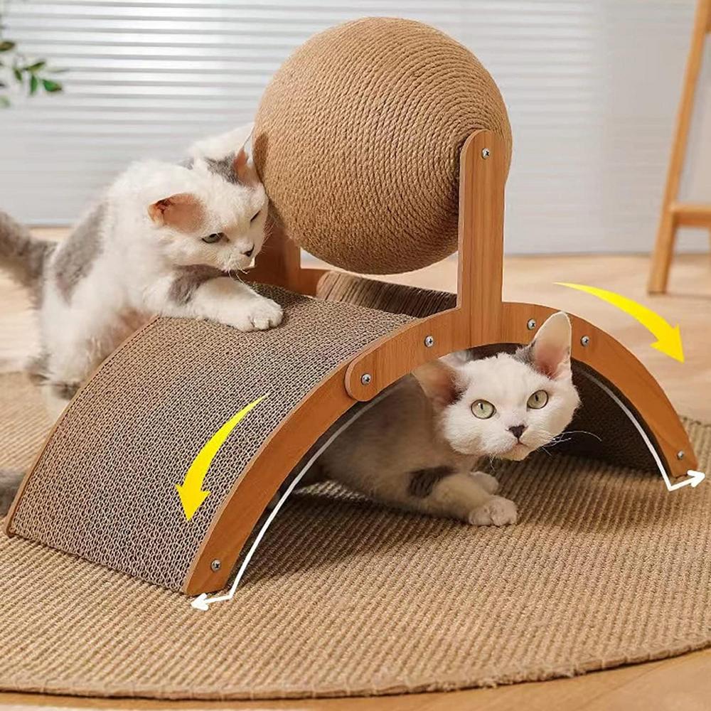 Cat Scratcher Arch Vertical Cardboard Kitten Scratcher Natural Sisal