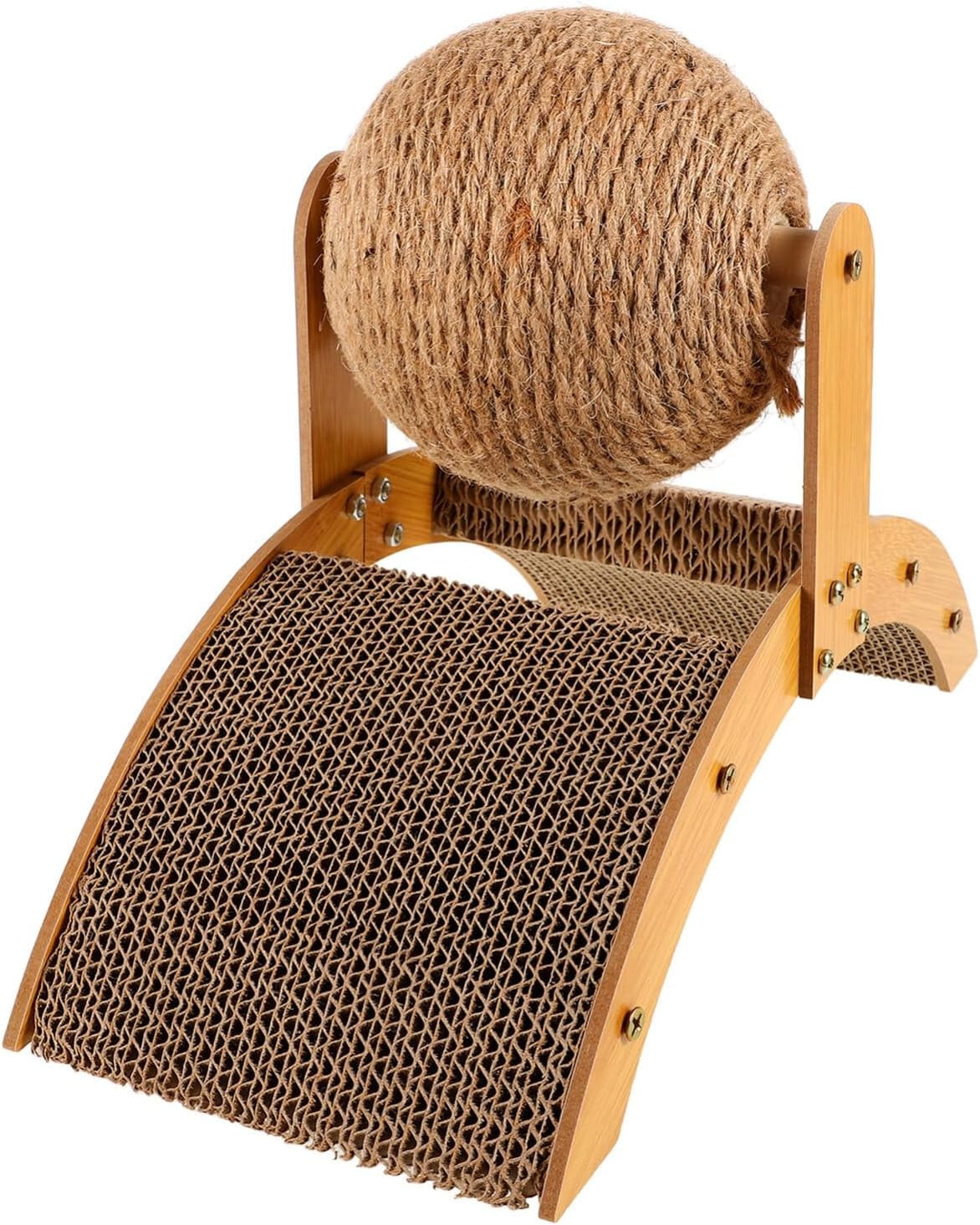 Cat Scratcher Ball Cat Scratching Toy Inclined Scratch Board Sisal Rope Ball for Indoor Cat Kittens Interactive Pet Toys