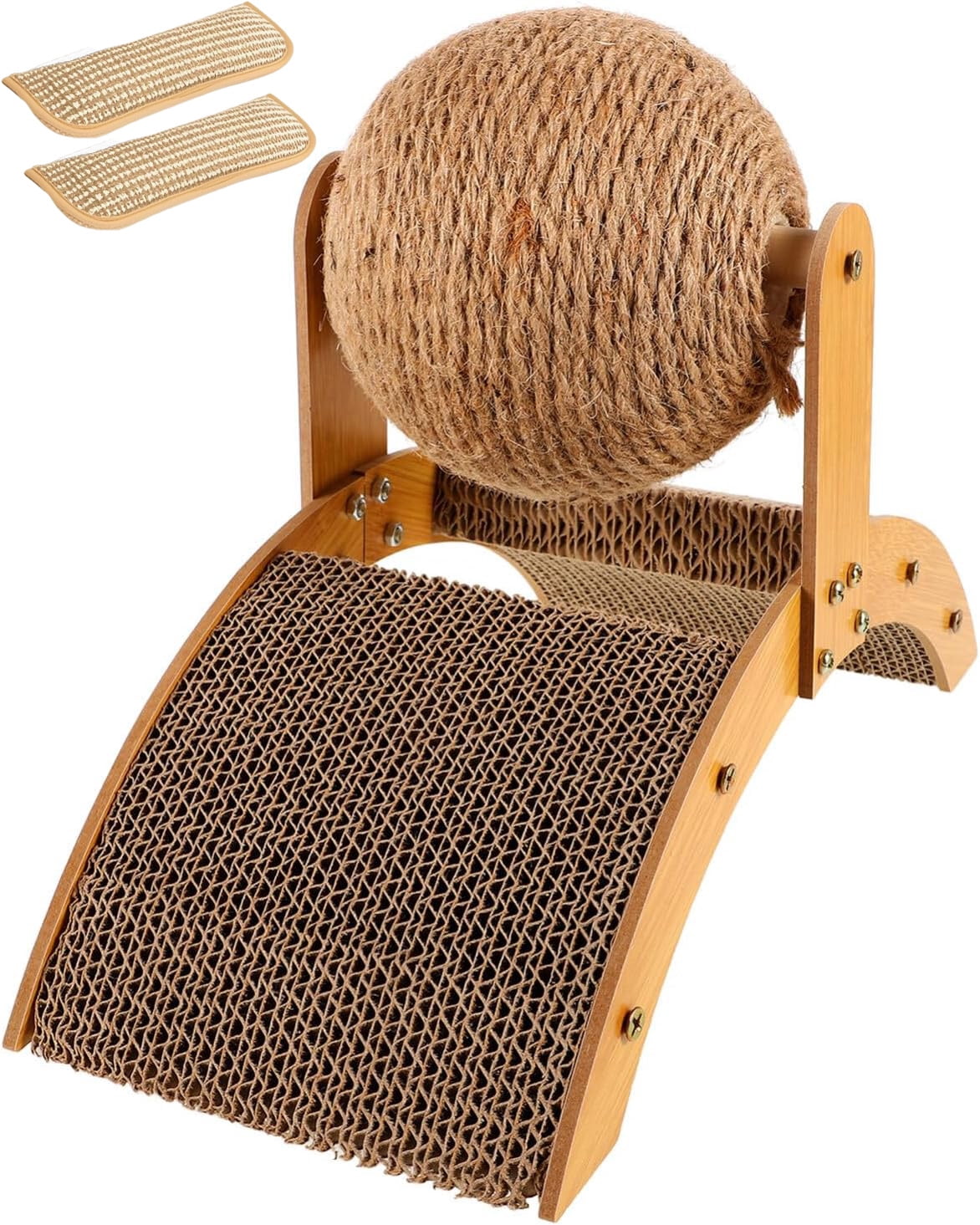 Cat Scratcher Ball Cat Scratching Toy Inclined Scratch Board Sisal Rope ...
