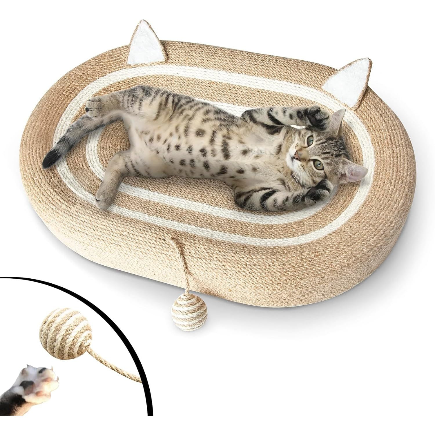 Cat Climbing Wall - Scratchboard de Luxe (Rubberwood Khaki) - USA