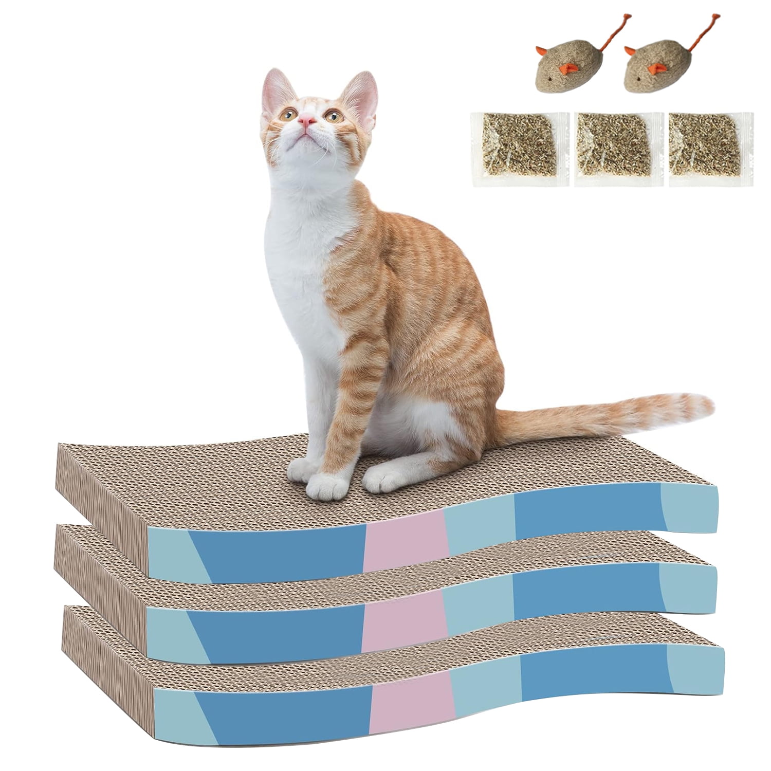 Cat Scratcher Cardboard for Cats, Reversible Cat Scratch Pad with