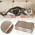 thumbnail image 1 of Cat Scratcher Cardboard Lounge, 3-Pack Durable Corrugated Cat Scratching Pads for Indoor Cats, Reversible Wavy Design, 1 of 7