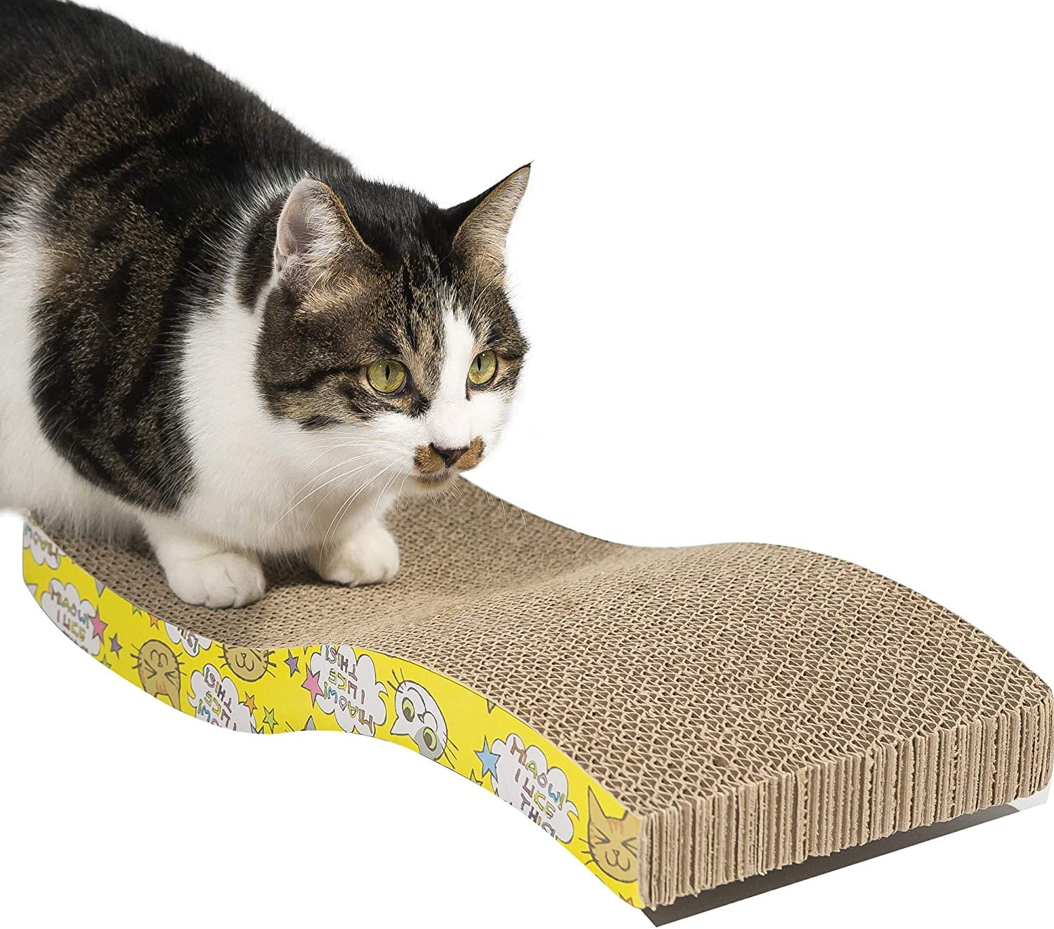 Wave Shaped Reversible Cat Scratcher Cartón con Honduras Ubuy