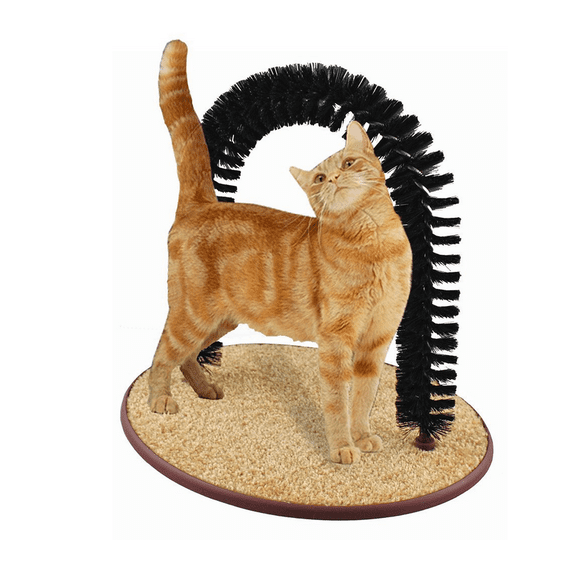 Cat Scratcher,Cat Brushes for Indoor Cats,Self Groomer Scratching Board Scratch Pad,Cat Face Head Self Grooming Brush Post for Deshedding Cute Kitten Toy
