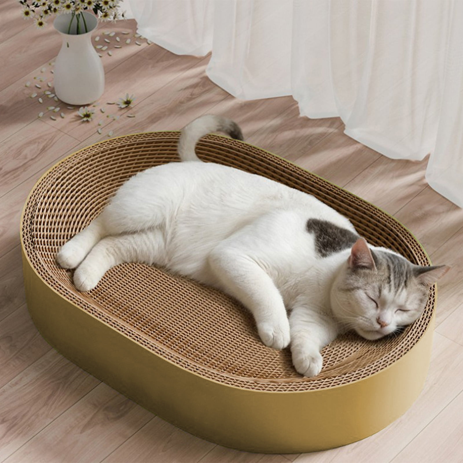 Cat Scratcher Clearance! Oval Cat Scratcher, Bed Scratch Pad, Nest - Main Image