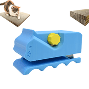 Cat Scratcher Cutter, 3D Printed Cardboard Strip Tool, Eco-Friendly Handheld Cutting Tool for DIY Cat Scratchers, 3D Printing Tool for Cat Lovers, Scratcher Accessories & Parts Blue