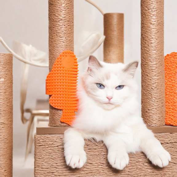 Cat Scratcher For Indoor Cats, Fish-Shaped Leg Scratching Post With Table Leg Cat Tree Scratcher, Interactive Cat Toy For Kitten Exercise And Grooming