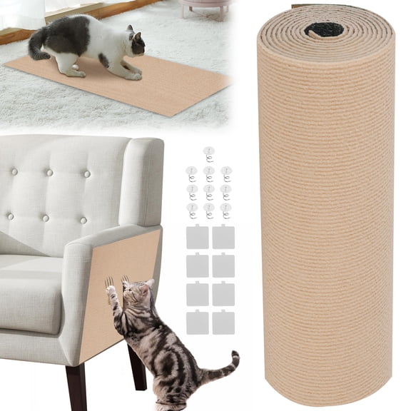 Cat Scratcher Mat Cat Scratch Furniture Protecto Cat Scratch Pad Deterrent Pet Couch Protector Wall Scratcher Cat Scratching Mat Scratch Protector for Post Sofa Couch Carpet Floor