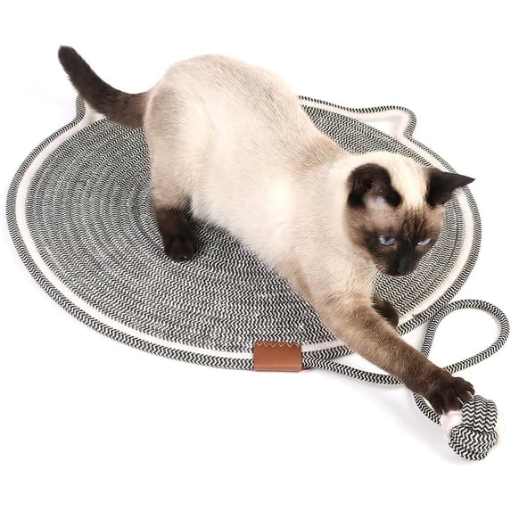 Cat Stratching Mat Cat Scratcher Mat, Natural Cotton Rope Cat Scratch Pad for Cats, 16.54 ...