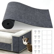Cat Scratcher Mat,Trimmable Self-Adhesive Furniture Couch Protector,DIY Pet Scratch Pad for Cat Tree Shelves,Sofas,Walls ( Light Gray,39.4"x15.8")