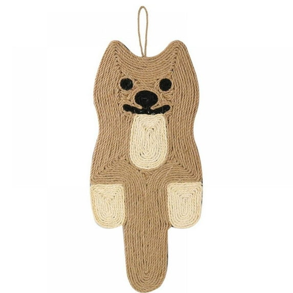 Cat Scratcher Natural Sisal Pad - Kitty/Mouse Shaped Cat Scratching Mat, Wall-Mounted Board for Tower Climbing
