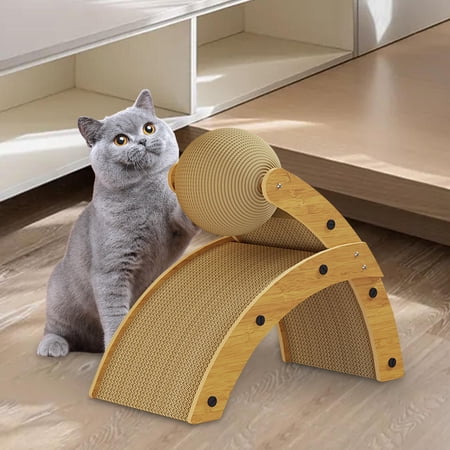 Cat Scratcher Pad Scratch Ball Multifunctional for Cat Playing Bite Resistant 23.2cmx41.6cmx38cm