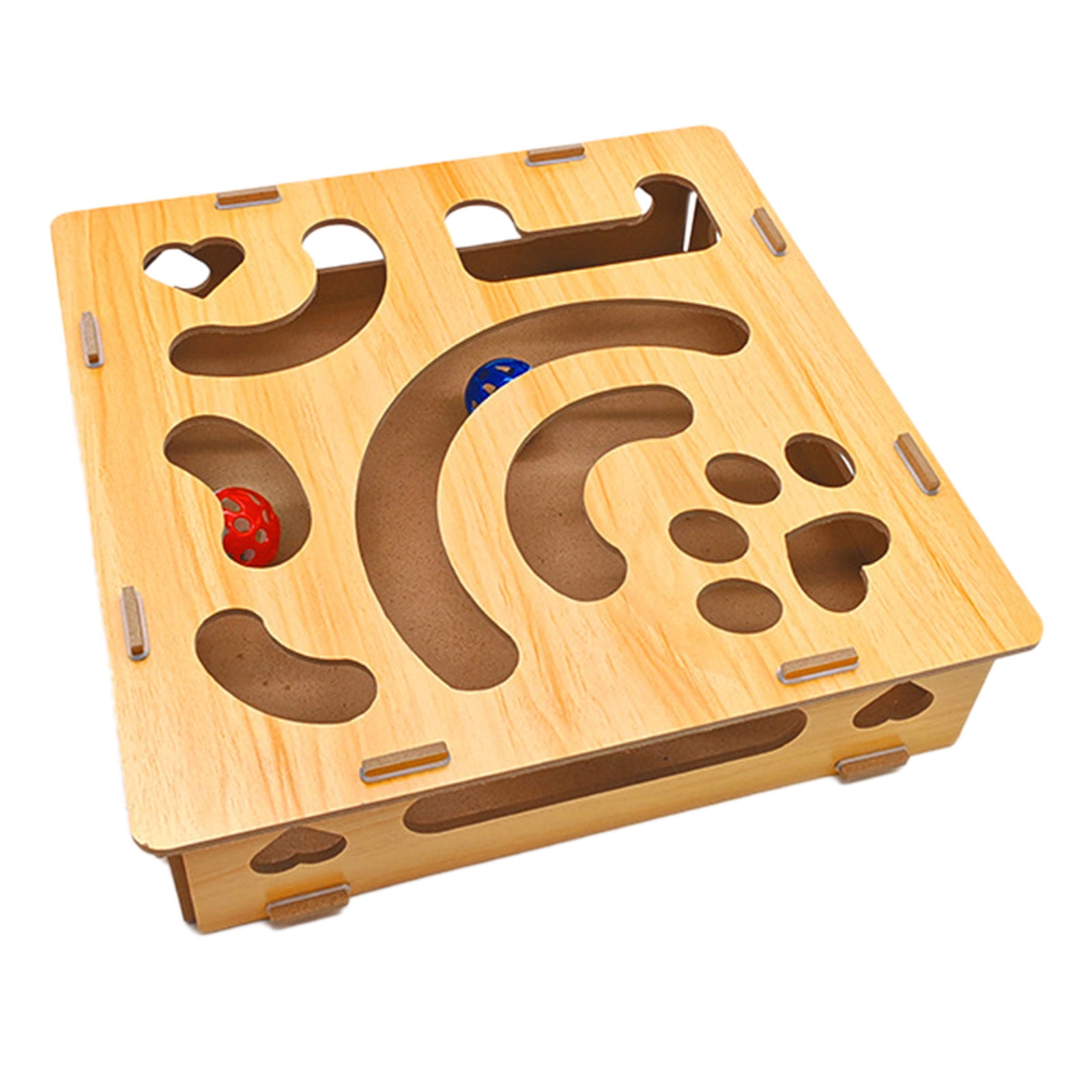 Enrichment Cat Puzzle and Nail File Interactive Toy for Indoor Cats with Soundless Maze Design Stimulating Play and Stress