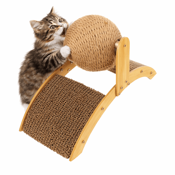 Cat Scratcher Rabbit Scratch Toy, Indoor Interactive Pets Cat Bunny Sisal Scratching Board with Ball Toy, Perfect Gifts for Pets